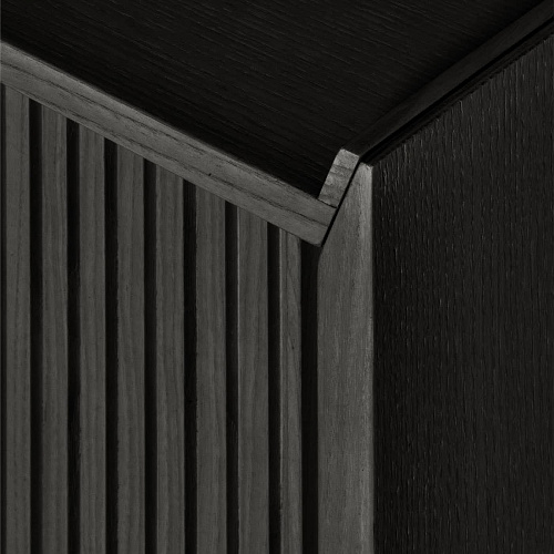 Sipario High-End Black 2-Doors Sideboard Italian Handcrafted