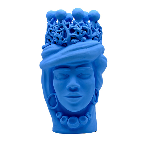 Light Blue Moor's Crafted Sculpture