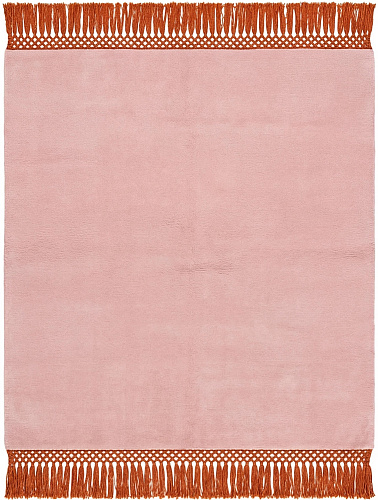 Minimal Fringe Blush Rug