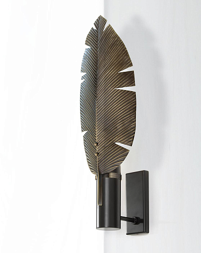 Leaf Black Wall Light
