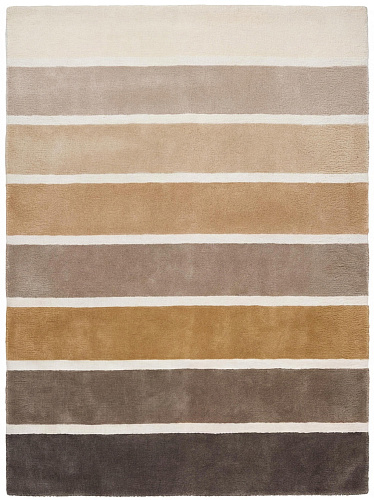 Layered Stripes Brown Rug