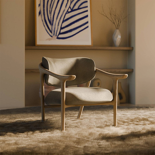 Aida Beige Lounge Chair