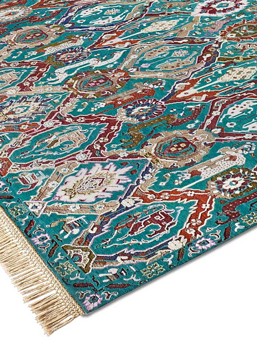KavaBagh Green Handmade Luxury Rug