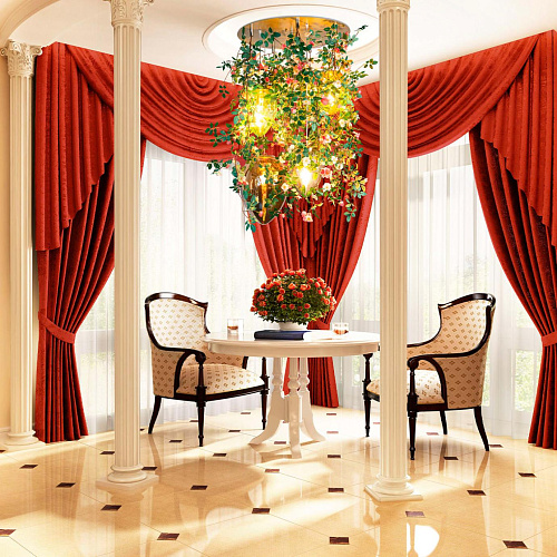 Rose Crystal Chandelier