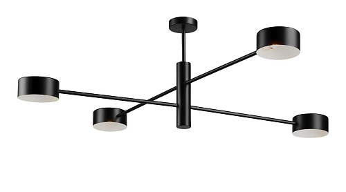 Matte Black Linear Arm Ceiling Light