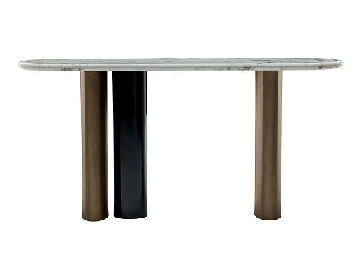 Cloud White Marble Console Table