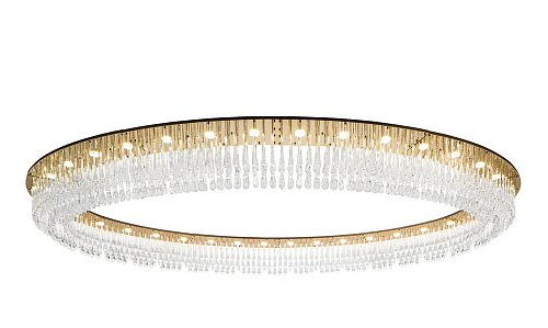 Oval Chandelier with Murano Drop Glass