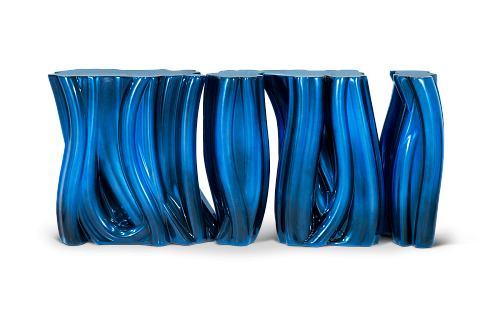 Monochrome Blue Designer Sideboard