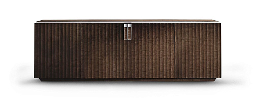 Four-Door Leather & Chrome Buffet