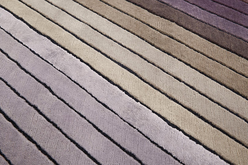 Hand-Knotted Geometric Wool & Viscose Rug