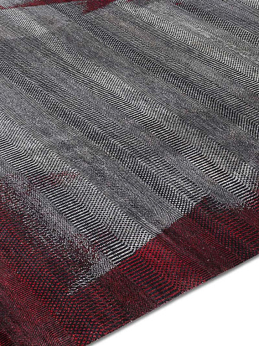 Red Wood Hand-Knotted Rug