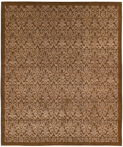 Roma Border Brown Rug