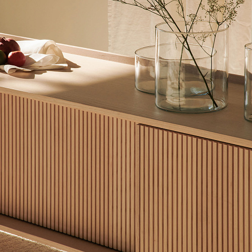 Sipario Low Bespoke Natural 2-Doors Sideboard