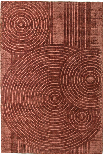 Modern Designer Rust Rug