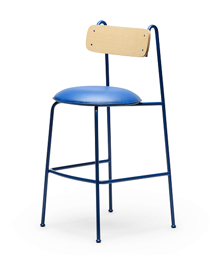 Lena Blue Ash Wood Bar Chair