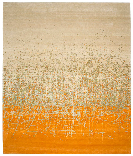 Ballpoint Art 5 Beige Yellow Rug