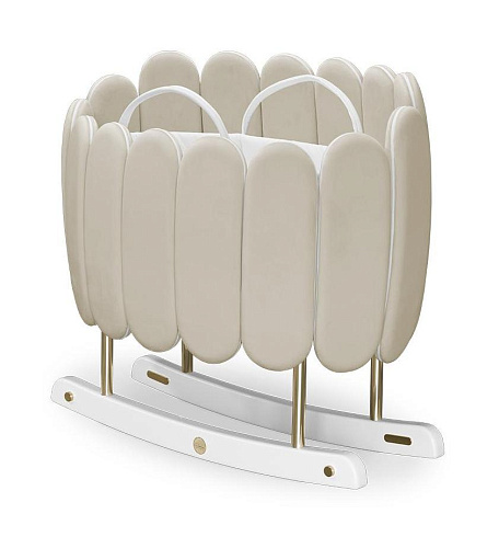 Lotus Beige Rocking Crib