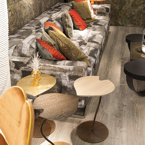 Leaf Corten Finish Side Table