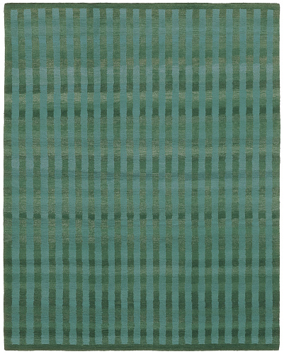 Gama Vertical Stripes Green Rug