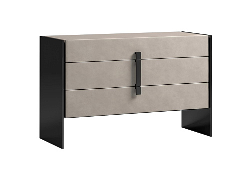 Leather & Glass Chest of Drawers