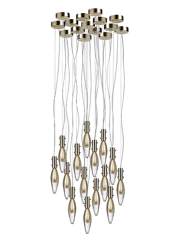 Venetian Glass Drops 15-Light Pendant
