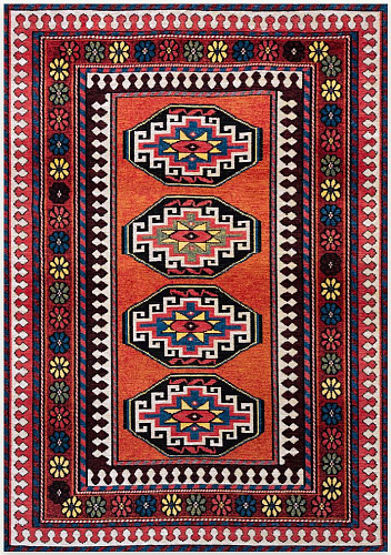 Red Mix 9844 Rug