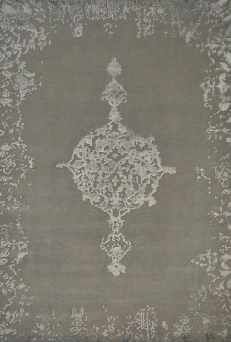 Hand-Knotted Bamboo Silk Indian Rug