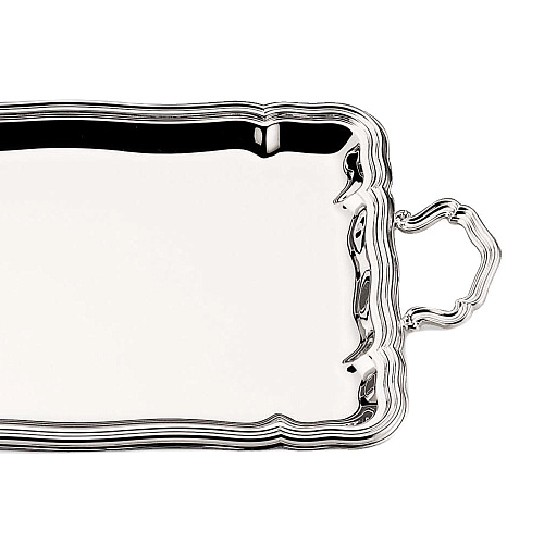 ‘700 Style Silver Tray with Handles