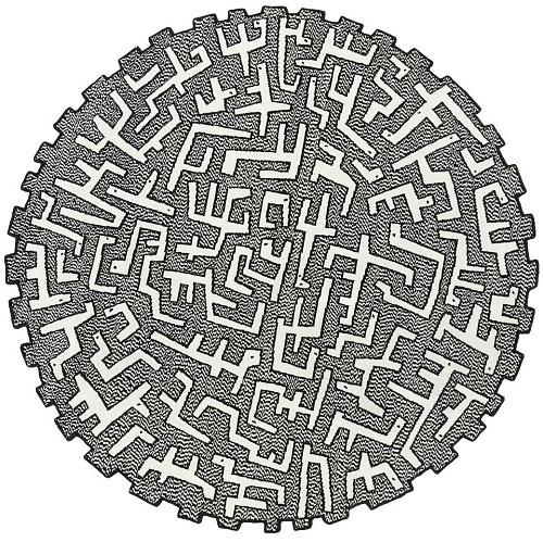 Ciliophora Round Designer Rug