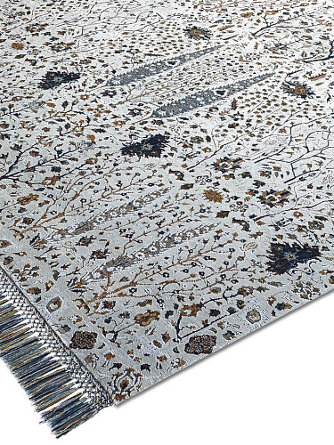 Pine Garden Silver Luxury Rug