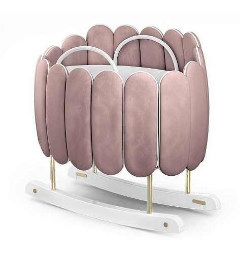 Lotus Pink Rocking Crib
