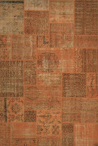 Orange Patchwork Rug