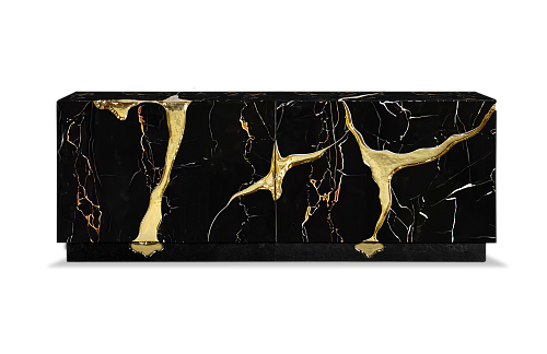 Opulent Black & Gold Sideboard