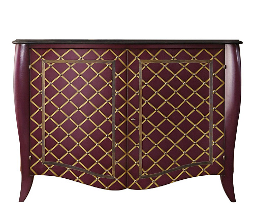 Purple and Yellow Finish Sideboard