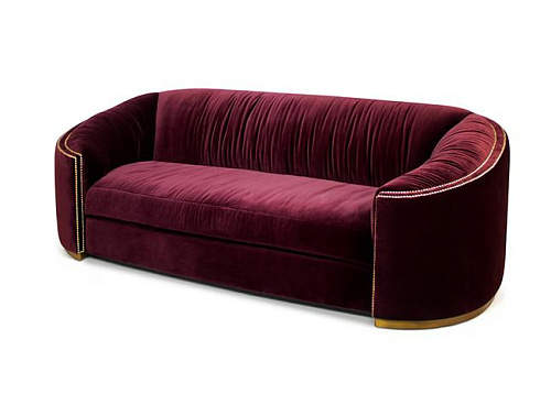 Premium Red Curved Sofa