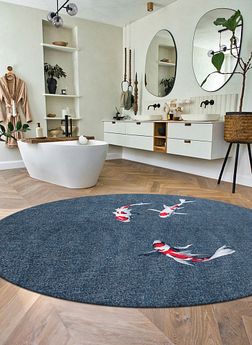 Japanese Pond 9390 Round Rug