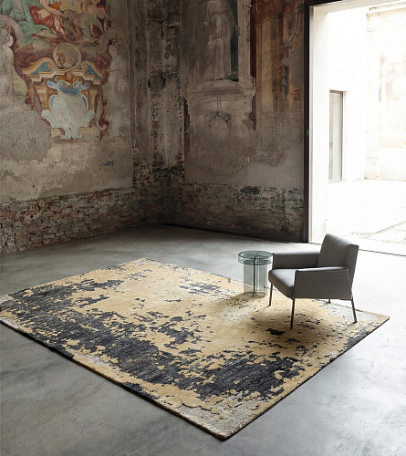 Charcoal Weathered Canvas Rug