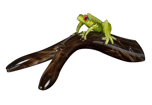 Glass Frog on Branch Figure