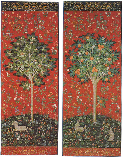 Set of 2 tapestries: Tree Tapestry