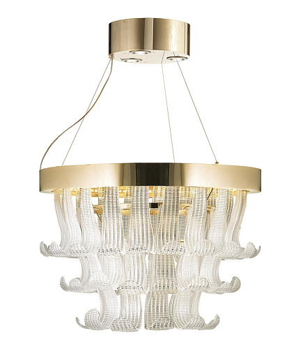Gold Venetian Glass Ring Chandelier