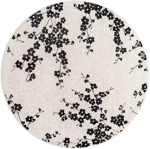 Night Snow 9835 Round Rug