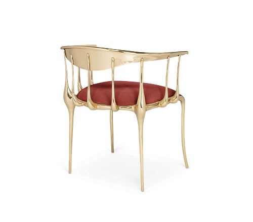 Burgundy Luxe Dining Chair