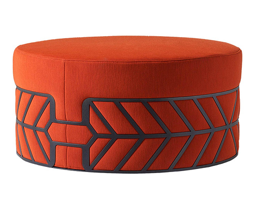 Belte Modern Red Italian Pouffe