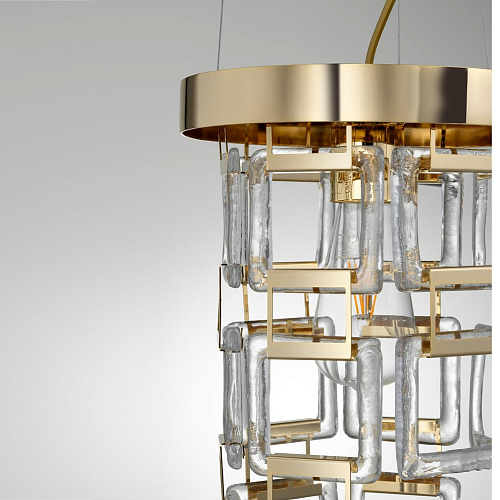 Bracelet Chandelier in Soft Gold with Venetian Glass