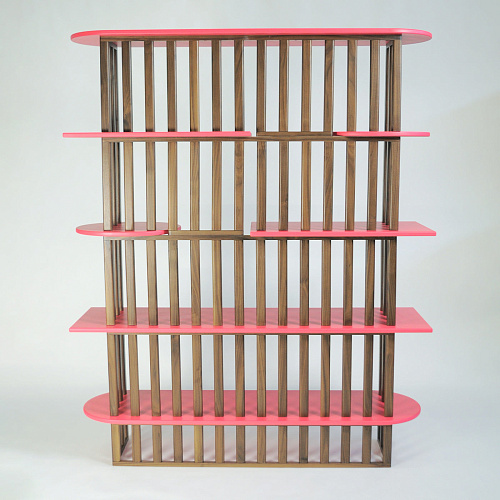 Pink Five-Tier Bookcase