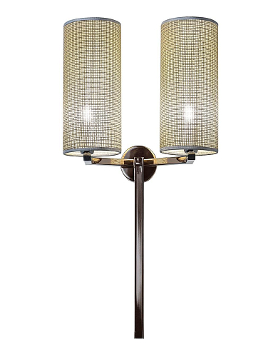 Black Nickel Spider Wall Lamp with Fabric Shade