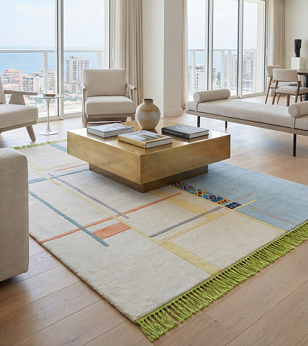 Linear Atlas Blue Rug