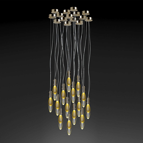 Venetian Glass Drops 15-Light Pendant