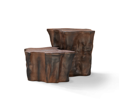 Horizon Dark Brown Ceramic Side Table