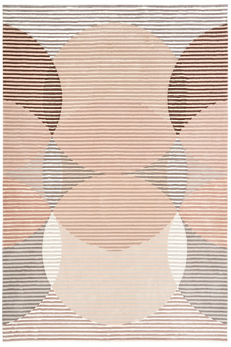 Sinking Circles Nude Designer Rug